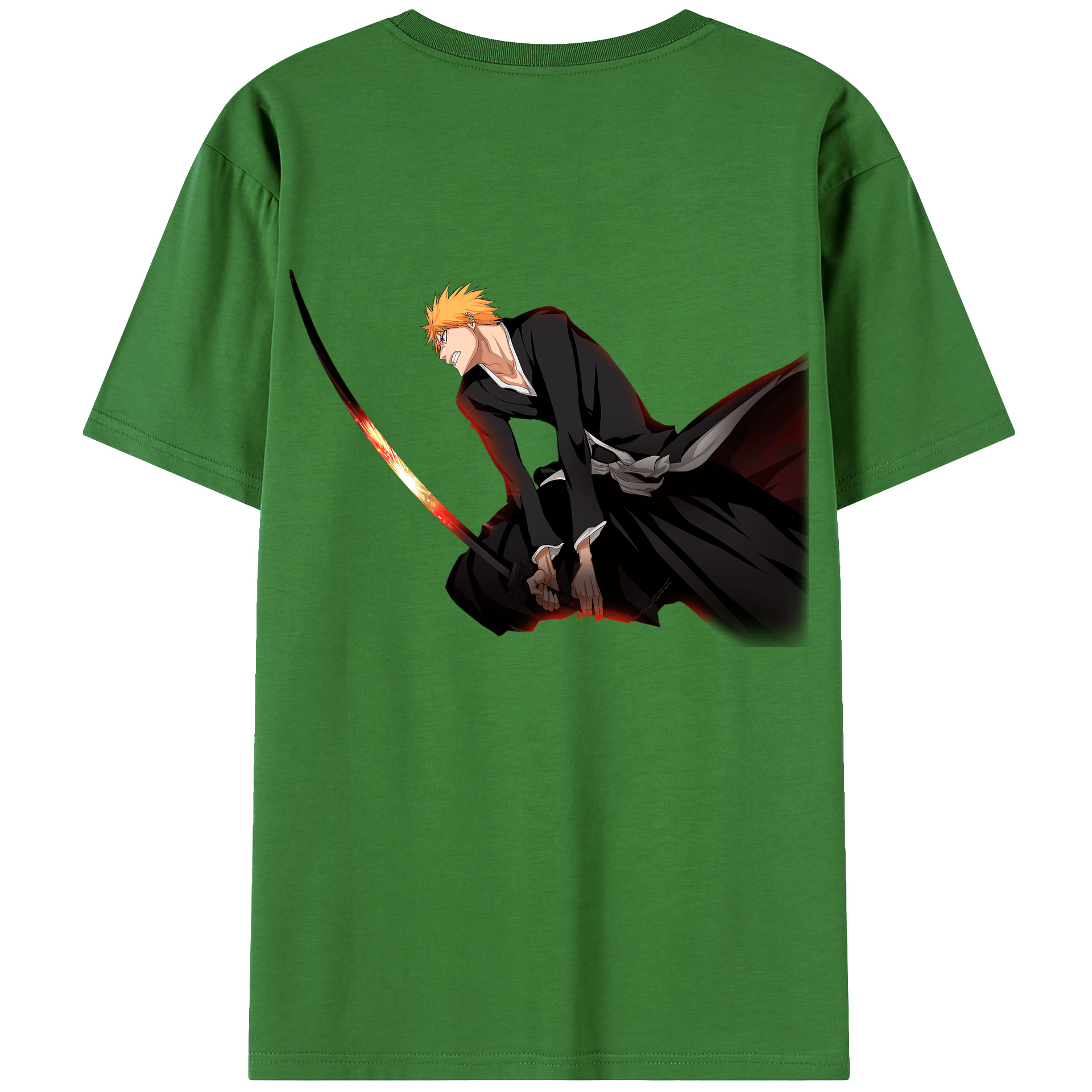 （画像用） ブリーチ 黒崎一護（くろさき いちご）BLEACH Kurosaki Ichigo レディース半袖Tシャツ(バックプリント)